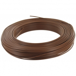 Câble d'installation H07V-U 1.5 mm² - 100 M - Marron - ELECTRALINE