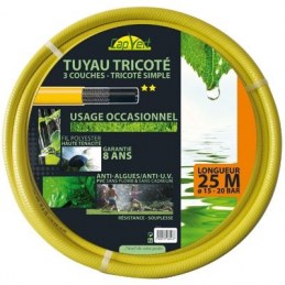 Tuyau tricoté 3 couches TP - 25 M - Ø 15 mm - CAP VERT