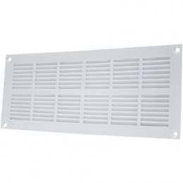 Grille de ventilation plate à visser - Plastique - Blanc - 251 x 108 mm - DMO