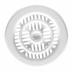 Grille ventilation ronde fixe ou reglable a clipser - plastique blanc -  Quincaillerie Calédonienne