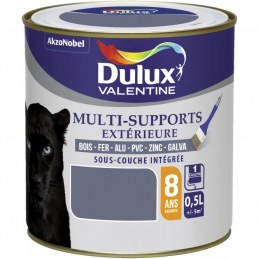 Peinture multi-supports extérieure - Satin - 0.5 L - Titane - DULUX VALENTINE