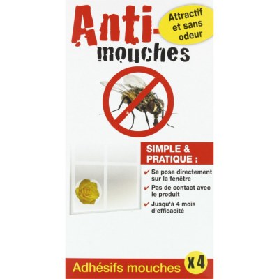 Adhésif attrape-mouches - 4 adhésifs- FLORENDI