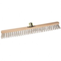 Brosse de balai industriel droit - 80 cm - Fibre blanche - BROSSERIE MARCHAND