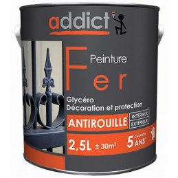 Peinture Fer - Laqué - Blanc pur - 2.5 L - ADDICT