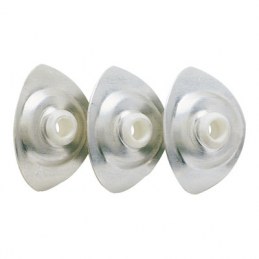 Plaquette aluminium ovale pour plaque translucide - 8 mm - Lot de 100 