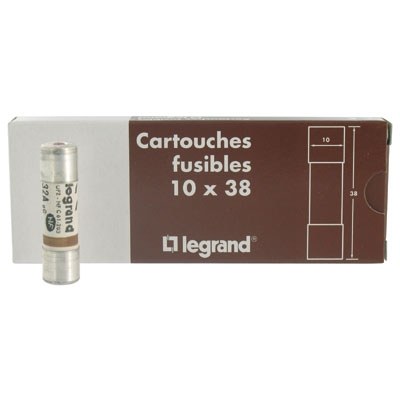 Cartouche domestique cylindrique - 32 A - 38 x 10.3 mm - Lot de 10 - LEGRAND