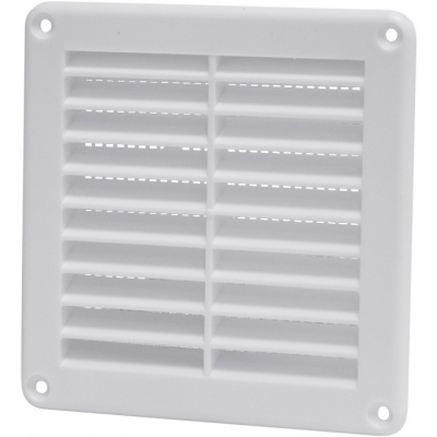 Grille encastrable - Plastique - Blanc - 125 x 125 mm - DMO