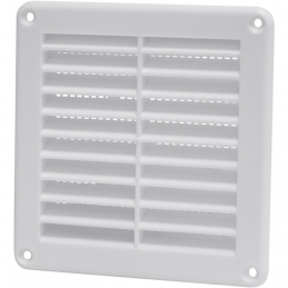 Grille encastrable - Plastique - Blanc - 125 x 125 mm - DMO