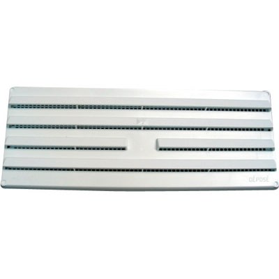 Grille en applique fixe - Plastique - Blanc - 245 x 95 mm - DMO