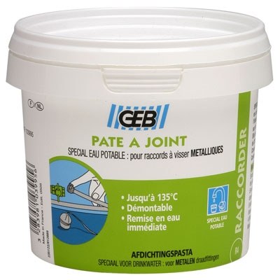 Pâte à joint - Spécial eau potable - Pour raccord métal - 500 gr - GEB