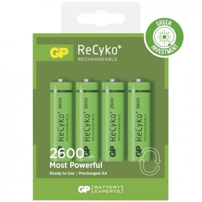 4 piles rechargeables - Recyko 270AAHCE-2GBW4 / AA - GP