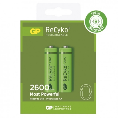 2 piles rechargeables - Recyko 270AAHCE-2GBW2 / AA - GP