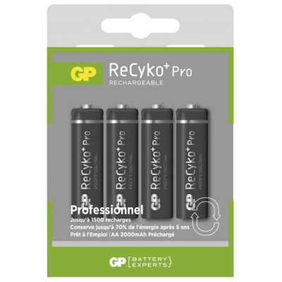 4 piles rechargeables - Recyko Pro 210AAHCBE-2FRB4 / AA - GP