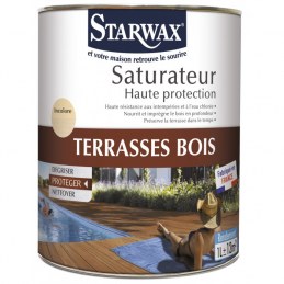 Saturateur Haute protection - Terrasse bois - 1 L - STARWAX