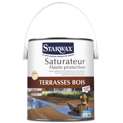 Saturateur Haute protection - Terrasse bois - 2.5 L - STARWAX