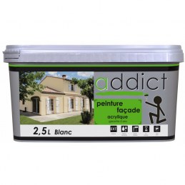 Peinture acrylique pour façade - Blanc - 2.5 L - ADDICT