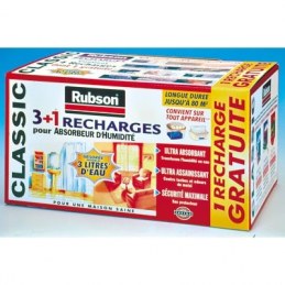 Rubson Recharge en sac pour Absorbeur Classic - lot de 3 + 1 au