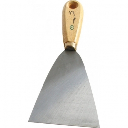 Couteau de peintre en acier - Manche bois - 10 cm - OUTIBAT