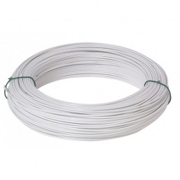 Fil de tension pour grillage - Acier galvanisé plastifié - Blanc - 100 M x 2.7 mm - FILIAC