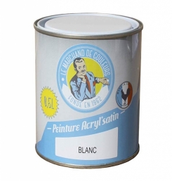 Peinture acrylique - Murs et plafonds - Satin - Gris galet - 0.5 L - ONIP