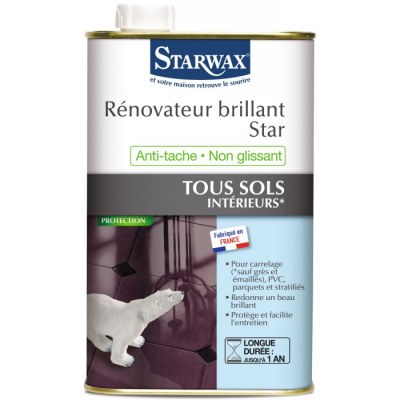 Cire ionisée sol carrelés brillant - STARWAX