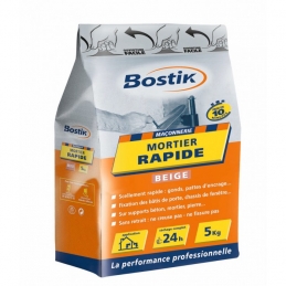 Mortier rapide - Prise 10 Min - 5 Kg - BOSTIK