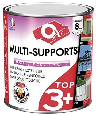 Peinture multi-supports - TOP 3 - Gris foncé - 500 ml - Satin - OXI