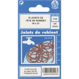 Joint en fibre pour tête de robinet - Ø18 x 21 mm - Lot de 18 - GRIPP