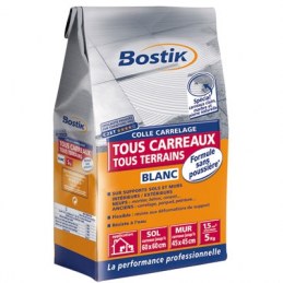 Colle Carrelage - Tous carreaux sans poussière - Blanc - 5 Kg - BOSTIK