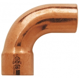 Coude en cuivre - A souder - 90° grand rayon - Mâle / Femelle - 18 mm - RACCORDS