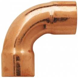 Coude en cuivre - A souder - 90° grand rayon - Femelle / Femelle - 12 mm - RACCORDS