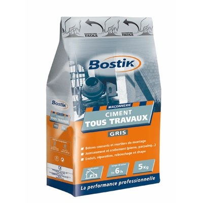 Ciment tous travaux Gris - 5 Kgs - BOSTIK