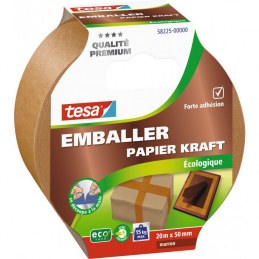  Ruban adhésif emballer papier kraft - 20 mètres - Marron