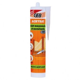 Mastic d'étanchéité Acrybat - Gris - 310 ml - GEB