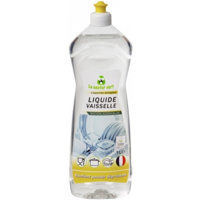Liquide vaiselle concentrée - Sans parfum - Écologique - 1 L - LE CASTOR VERT