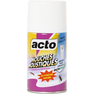  Recharge aérosol pour diffuseur électrique - mouches et moustiques - 250 ml - ACTO