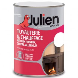 Peinture Tuyauterie et chauffage - Blanc Brillant - 250 ml - JULIEN 