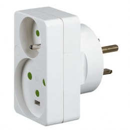 Adaptateur 2 P / T 32 A - Blanc - LEGRAND