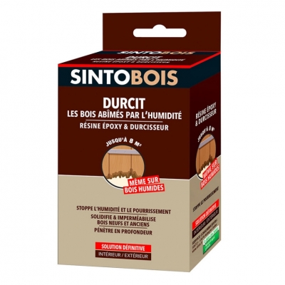 Résine époxy et durcisseur - Durcit les bois abîmés par l’humidité - 250 Grs - SINTO