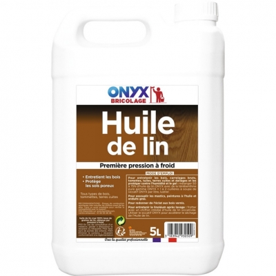 Huile de Lin - Entretien et protection bois et sols - 5 L - ONYX