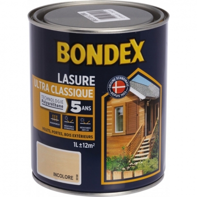 Lasure Ultra Classique - Polyuréthane - 1 L - Incolore - BONDEX