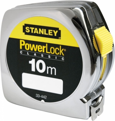 Mètre anti-choc - Classic ABS - 10 M - 25 mm - Powerlock - STANLEY