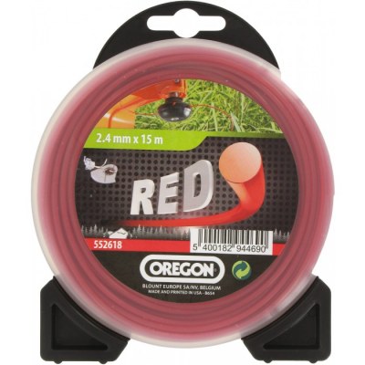 Fil rond pour débrousailleuse - Nylon - RED - 2.4 mm x 15 M - OREGON