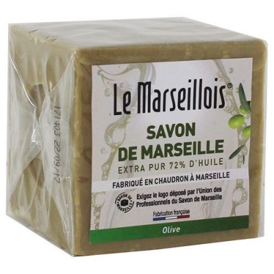 Cube de savon de marseille - Olive - 300 Grs - LE MARSEILLOIS