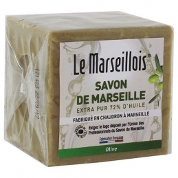 Cube de savon de marseille - Olive - 300 Grs - LE MARSEILLOIS