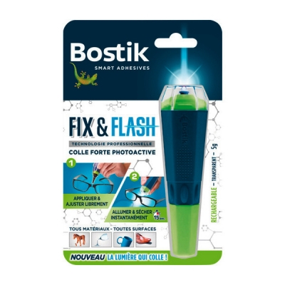 Colle de réparation avec applicateur - Fix & Flash - 5 Grs - BOSTIK