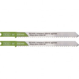 Lame de scie sauteuse bois accroche en U - 75 x 2.5 mm - Lot de 2 - SCID