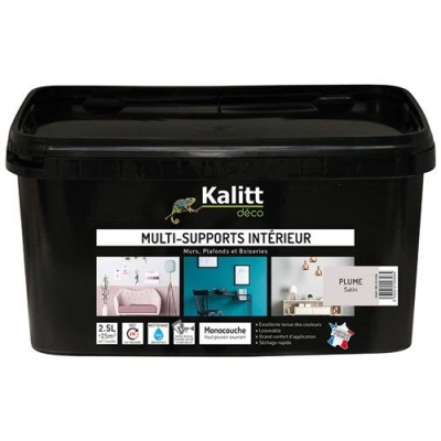 Peinture multi-supports - Intérieur - Satin - Plume - 2.5 L - KALITT