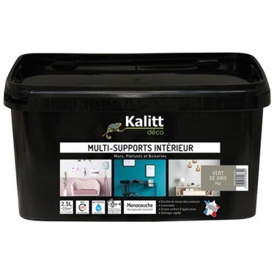 Peinture multi-supports - Intérieur - Mat - Vert de gris - 2.5 L - KALITT