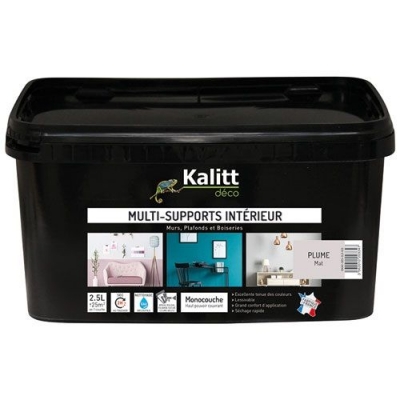 Peinture multi-supports - Intérieur - Mat - Plume - 2.5 L - KALITT